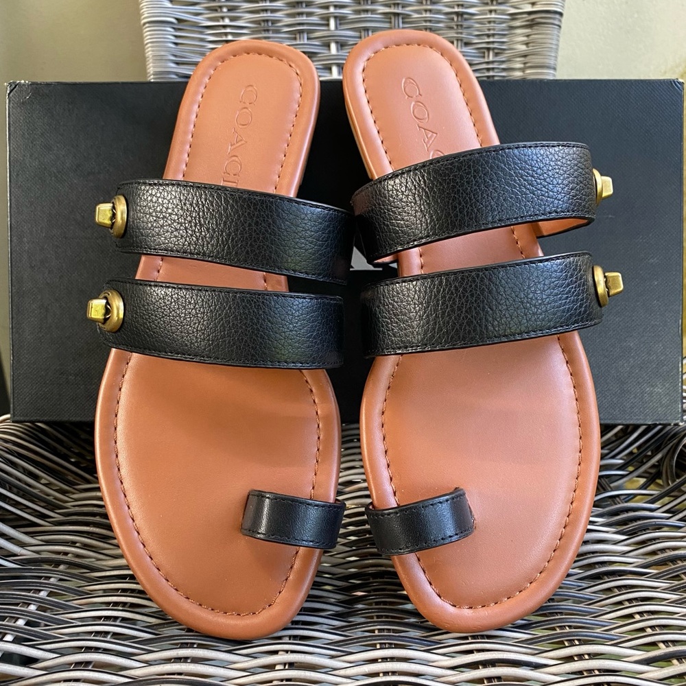 Coach julianna sandal leather